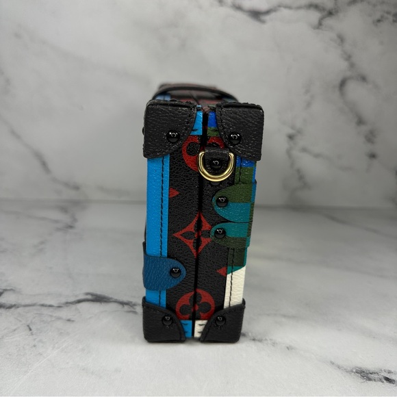 Louis Vuitton Petite Malle Race print checker trunk crossbody leather LV bag - Picture 5 of 16